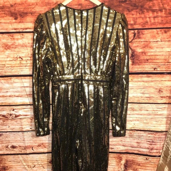 Black and Gold wide leg jumpsuit - Picture 12 of 15